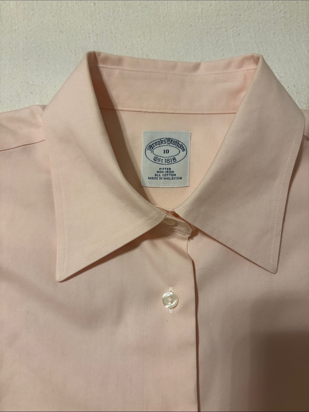 Brooks Brothers Light Pink Fitted Dress Shirt
